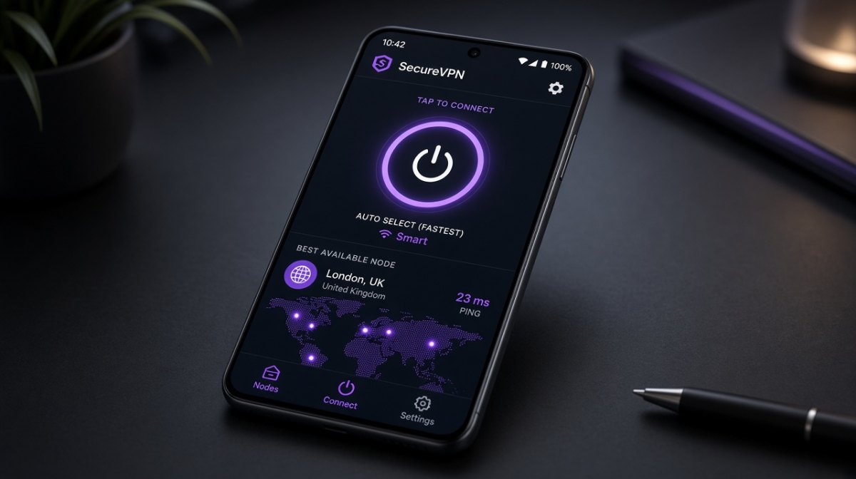 快连 APP 数据表界面示意